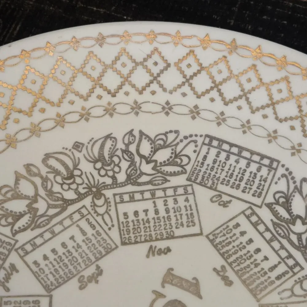 1961 Collectible Birthday Year Calendar Plate Great BD Gift!